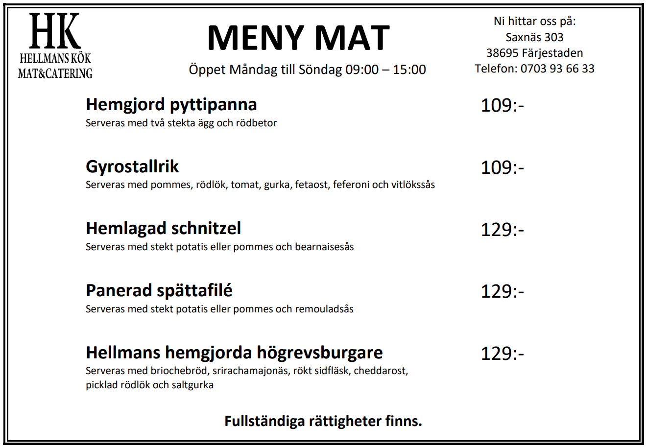 mat – med extra info